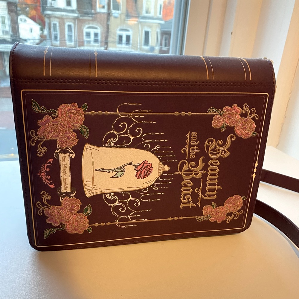 Danielle Nicole Disney Beauty and the Beast Book Crossbody Bag